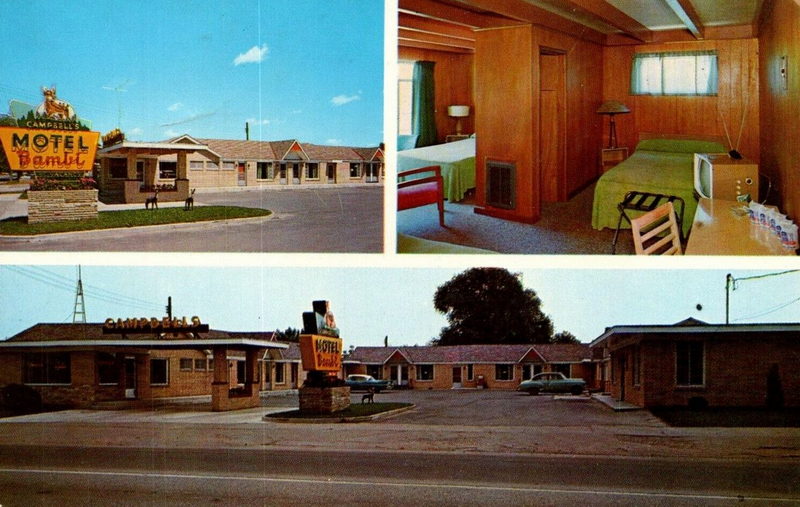 Motel Bambi (Bambi Motel) - Vintage Postcard (newer photo)